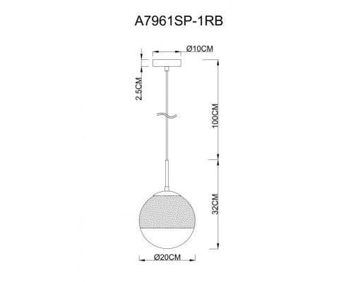 Подвесной светильник Jupiter Copper A7961SP-1RB Arte Lamp Подвесной светильник Jupiter Copper A7961SP-1RB Arte Lamp