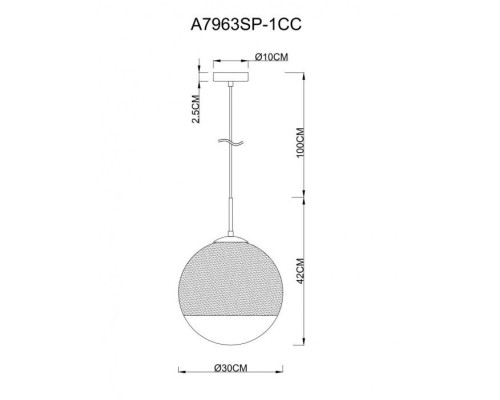 Подвесной светильник Jupiter Chrome A7963SP-1CC Arte Lamp Подвесной светильник Jupiter Chrome A7963SP-1CC Arte Lamp