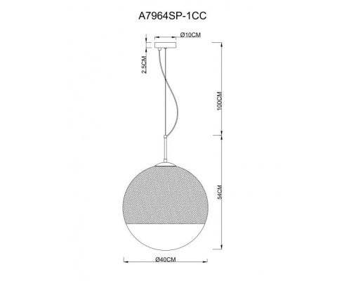 Подвесной светильник Jupiter Chrome A7964SP-1CC Arte Lamp Подвесной светильник Jupiter Chrome A7964SP-1CC Arte Lamp