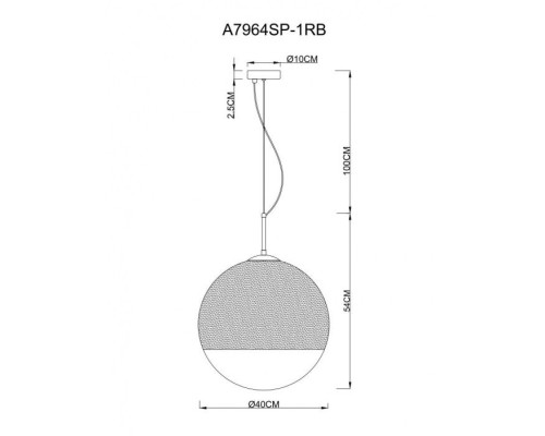 Подвесной светильник Jupiter Copper A7964SP-1RB Arte Lamp