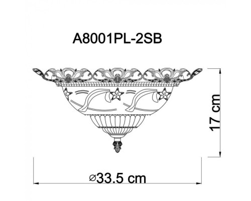 Потолочный светильник Piatti A8001PL-2SB Arte Lamp Потолочный светильник Piatti A8001PL-2SB Arte Lamp