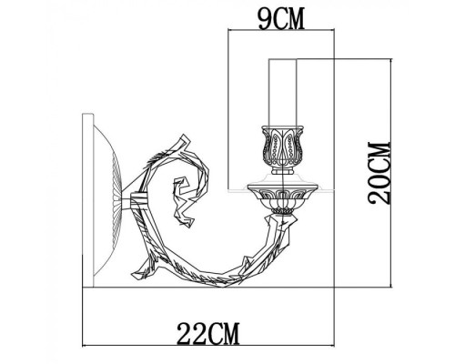 Бра Luisa A8020AP-1WG Arte Lamp