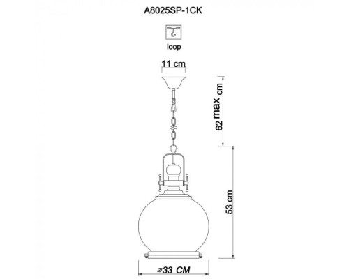 Подвесной светильник Nautilus A8025SP-1CK Arte Lamp Подвесной светильник Nautilus A8025SP-1CK Arte Lamp