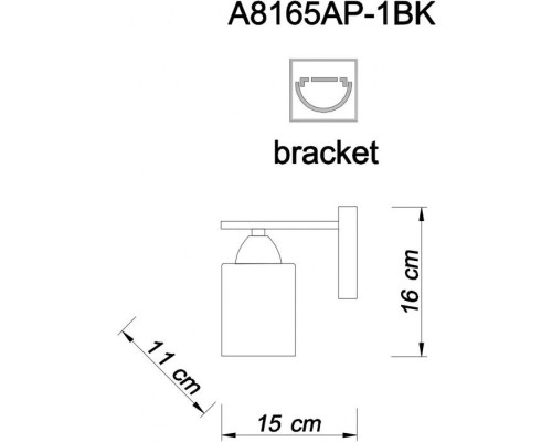 Бра Visuale A8165AP-1BK Arte Lamp