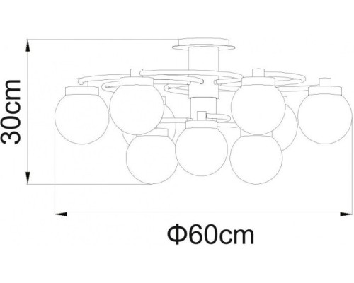 Потолочная люстра Cloud A8170PL-9AB Arte Lamp Потолочная люстра Cloud A8170PL-9AB Arte Lamp