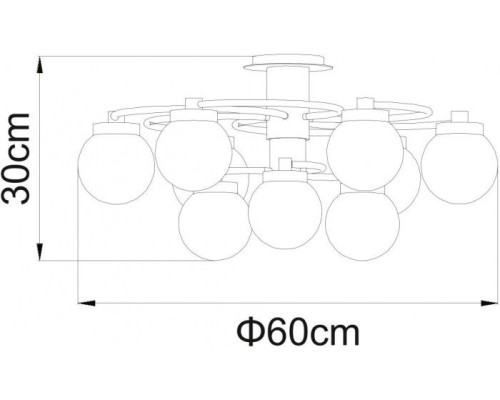 Потолочная люстра Cloud A8170PL-9SS Arte Lamp Потолочная люстра Cloud A8170PL-9SS Arte Lamp