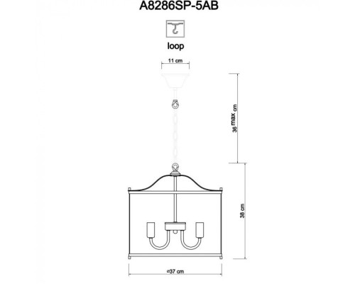 Подвесной светильник Bruno A8286SP-5AB Arte Lamp Подвесной светильник Bruno A8286SP-5AB Arte Lamp