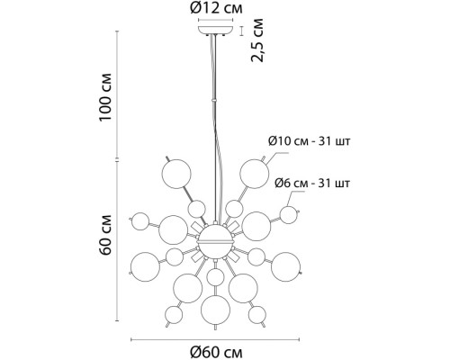 Подвесная люстра Molecule A8313SP-9GO Arte Lamp Подвесная люстра Molecule A8313SP-9GO Arte Lamp