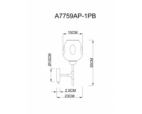 Бра Zanzibar A8390AP-1AB Arte Lamp Бра Zanzibar A8390AP-1AB Arte Lamp