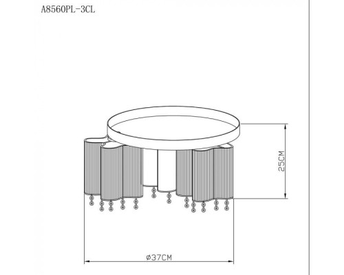 Потолочная люстра Twinkle A8560PL-3CL Arte Lamp Потолочная люстра Twinkle A8560PL-3CL Arte Lamp