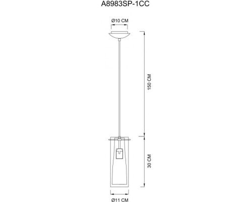 Подвесной светильник Aries A8983SP-1CC Arte Lamp Подвесной светильник Aries A8983SP-1CC Arte Lamp