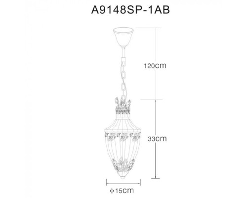 Подвесной светильник Brocca A9148SP-1AB Arte Lamp Подвесной светильник Brocca A9148SP-1AB Arte Lamp