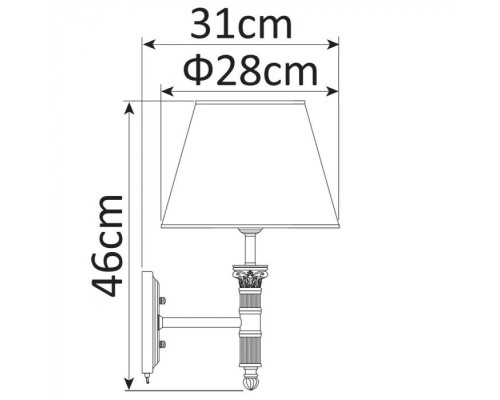 Бра Budapest A9185AP-1SG Arte Lamp