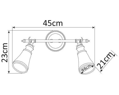 Спот Vento A9231AP-2AB Arte Lamp Спот Vento A9231AP-2AB Arte Lamp