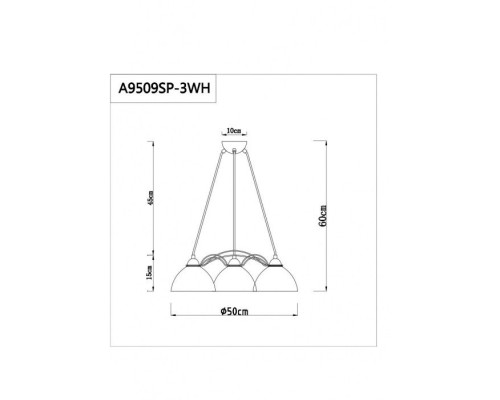 Подвесная люстра Martha A9509SP-3WH Arte Lamp Подвесная люстра Martha A9509SP-3WH Arte Lamp