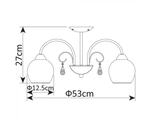 Потолочная люстра Millo A9548PL-5CC Arte Lamp Потолочная люстра Millo A9548PL-5CC Arte Lamp