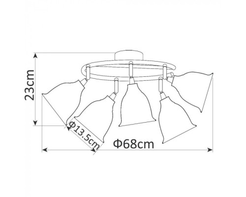 Спот Campana A9557PL-5BG Arte Lamp Спот Campana A9557PL-5BG Arte Lamp