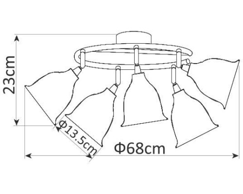 Спот Campana A9557PL-5CC Arte Lamp Спот Campana A9557PL-5CC Arte Lamp