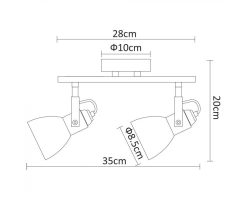 Спот Tulip A9581AP-2AB Arte Lamp Спот Tulip A9581AP-2AB Arte Lamp