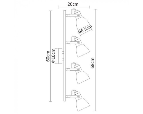 Спот Tulip A9582PL-4AB Arte Lamp Спот Tulip A9582PL-4AB Arte Lamp