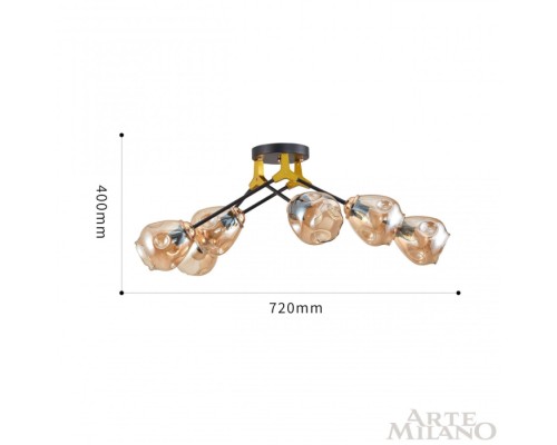 Потолочная люстра Amalfi 252588/6 Br Arte Milano Потолочная люстра Amalfi 252588/6 Br Arte Milano