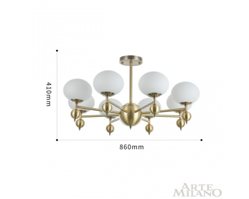 Потолочная люстра 270307/8 GD Arte Milano Потолочная люстра 270307/8 GD Arte Milano