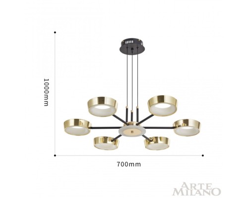 Подвесной светильник 271079/6 BK/GD Arte Milano Подвесной светильник 271079/6 BK/GD Arte Milano