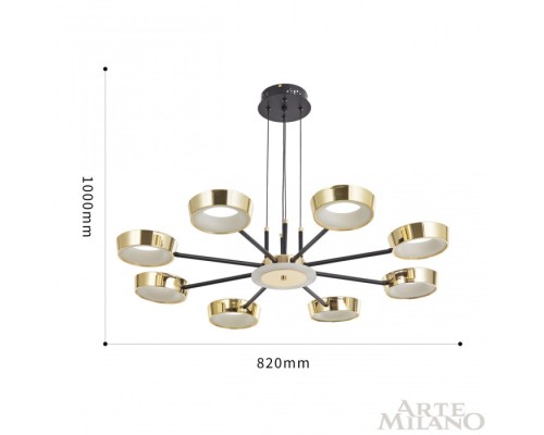 Подвесной светильник 271079/8 BK/GD Arte Milano Подвесной светильник 271079/8 BK/GD Arte Milano