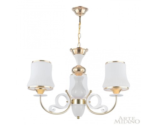 Подвесная люстра Florentia-1097 301097/3 Wh/Gd Arte Milano Подвесная люстра Florentia-1097 301097/3 Wh/Gd Arte Milano