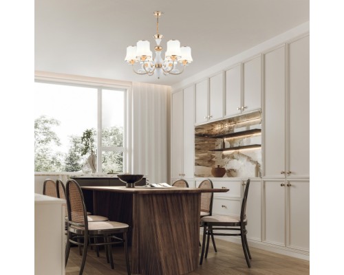 Подвесная люстра Florentia-1097 301097/6 Wh/Gd Arte Milano Подвесная люстра Florentia-1097 301097/6 Wh/Gd Arte Milano