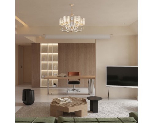 Подвесная люстра Florentia-1237 301237/6 Wh/Gd Arte Milano Подвесная люстра Florentia-1237 301237/6 Wh/Gd Arte Milano