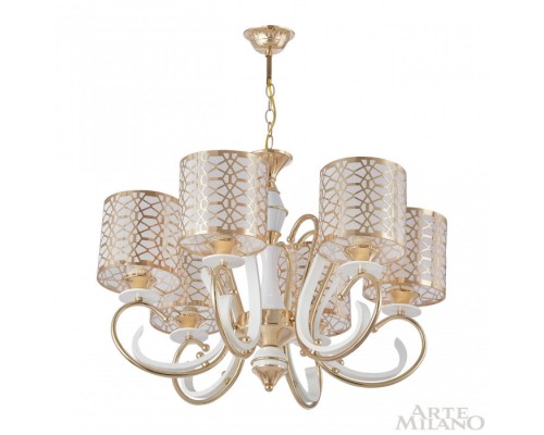 Подвесная люстра Florentia-1237 301237/6 Wh/Gd Arte Milano Подвесная люстра Florentia-1237 301237/6 Wh/Gd Arte Milano