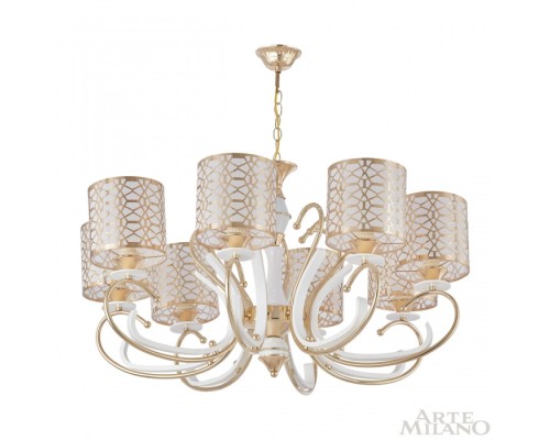 Подвесная люстра Florentia-1237 301237/8 Wh/Gd Arte Milano Подвесная люстра Florentia-1237 301237/8 Wh/Gd Arte Milano