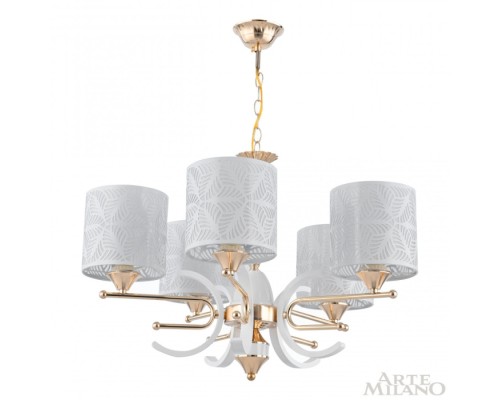 Подвесная люстра Florentia-2097 302097/5 Wh/Gd Arte Milano Подвесная люстра Florentia-2097 302097/5 Wh/Gd Arte Milano