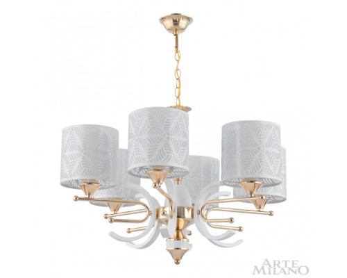 Подвесная люстра Florentia-2097 302097/6 Wh/Gd Arte Milano Подвесная люстра Florentia-2097 302097/6 Wh/Gd Arte Milano