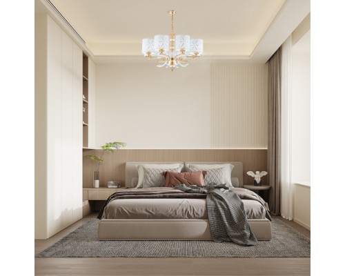 Подвесная люстра Florentia-2097 302097/8 Wh/Gd Arte Milano Подвесная люстра Florentia-2097 302097/8 Wh/Gd Arte Milano