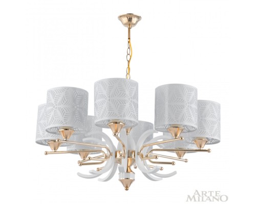 Подвесная люстра Florentia-2097 302097/8 Wh/Gd Arte Milano Подвесная люстра Florentia-2097 302097/8 Wh/Gd Arte Milano