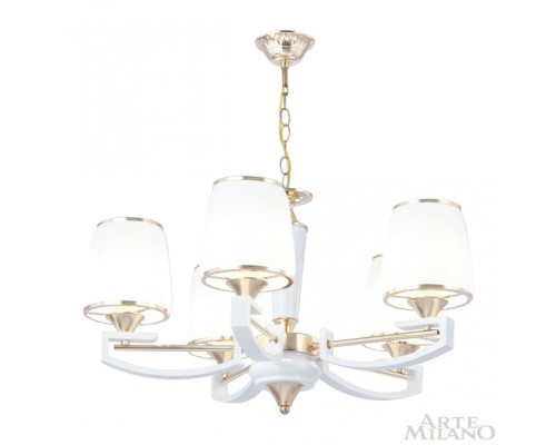 Подвесная люстра Florentia-2457 302457/5 Wh/Gd Arte Milano Подвесная люстра Florentia-2457 302457/5 Wh/Gd Arte Milano