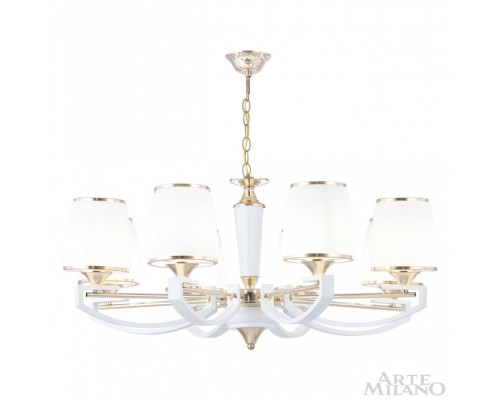 Подвесная люстра Florentia-2457 302457/8 Wh/Gd Arte Milano Подвесная люстра Florentia-2457 302457/8 Wh/Gd Arte Milano