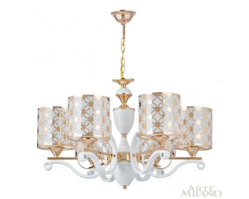 Подвесная люстра Florentia-3097 303097/6 Wh/Gd Arte Milano Подвесная люстра Florentia-3097 303097/6 Wh/Gd Arte Milano