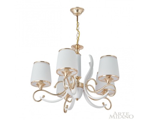 Подвесная люстра Florentia-3857 303857/5 Wh/Gd Arte Milano Подвесная люстра Florentia-3857 303857/5 Wh/Gd Arte Milano