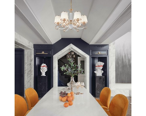 Подвесная люстра Florentia-3857 303857/6 Wh/Gd Arte Milano Подвесная люстра Florentia-3857 303857/6 Wh/Gd Arte Milano