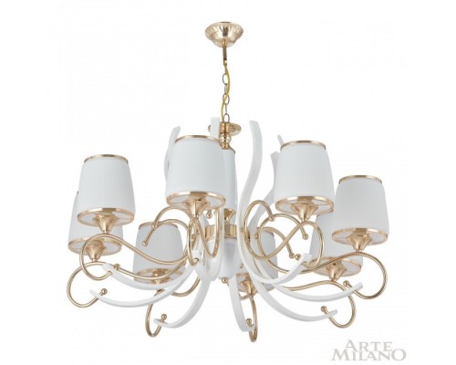 Подвесная люстра Florentia-3857 303857/8 Wh/Gd Arte Milano Подвесная люстра Florentia-3857 303857/8 Wh/Gd Arte Milano
