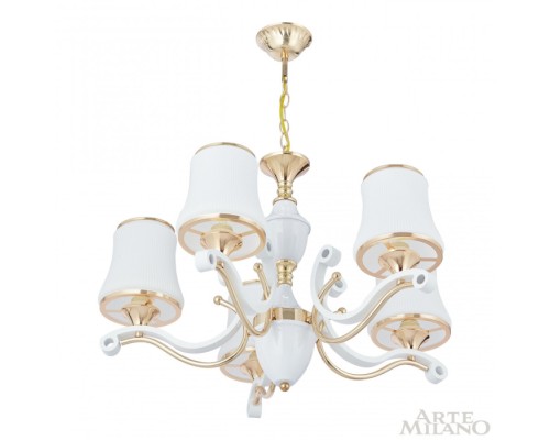 Подвесная люстра Florentia-3987 303987/5 Wh/Gd Arte Milano Подвесная люстра Florentia-3987 303987/5 Wh/Gd Arte Milano