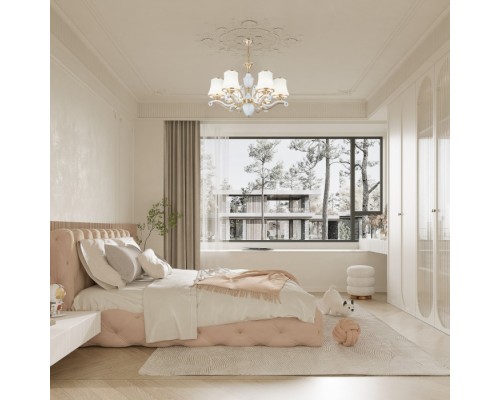 Подвесная люстра Florentia-3987 303987/6 Wh/Gd Arte Milano Подвесная люстра Florentia-3987 303987/6 Wh/Gd Arte Milano