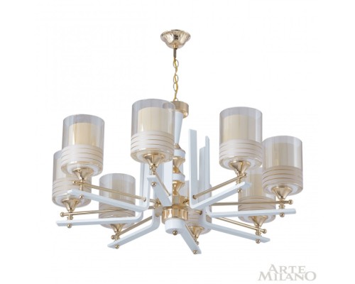 Подвесная люстра Florentia-6087 306087/8 Wh/Gd Arte Milano Подвесная люстра Florentia-6087 306087/8 Wh/Gd Arte Milano