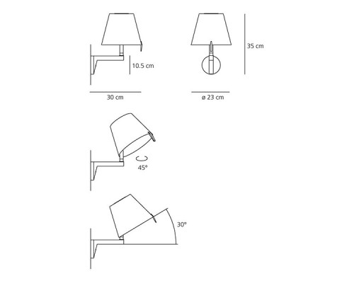 Бра Melampo 0721020A Artemide Бра Melampo 0721020A Artemide
