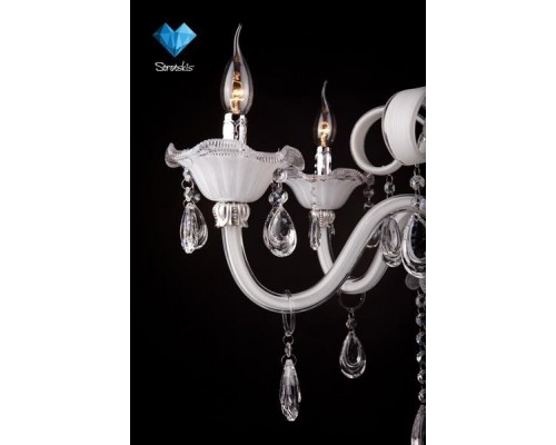 Подвесная люстра Albertina 125/6 белый / хром Bogate's Подвесная люстра Albertina 125/6 белый / хром Bogate's