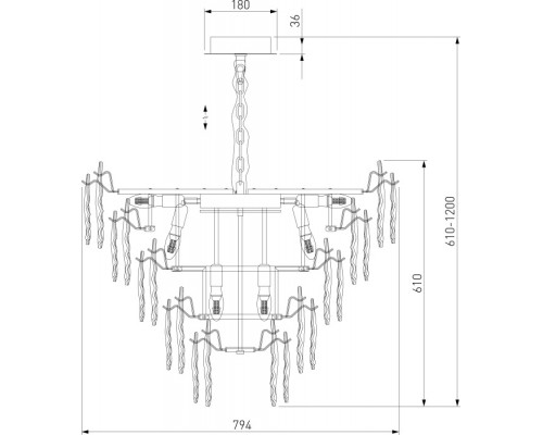Подвесная люстра Leaf 369 Bogate's Подвесная люстра Leaf 369 Bogate's
