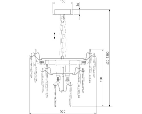 Подвесная люстра Leaf 369/8 Bogate's Подвесная люстра Leaf 369/8 Bogate's